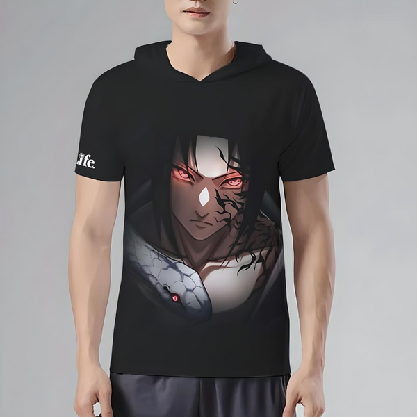 Sasuke -Naruto Hooded Tshirt