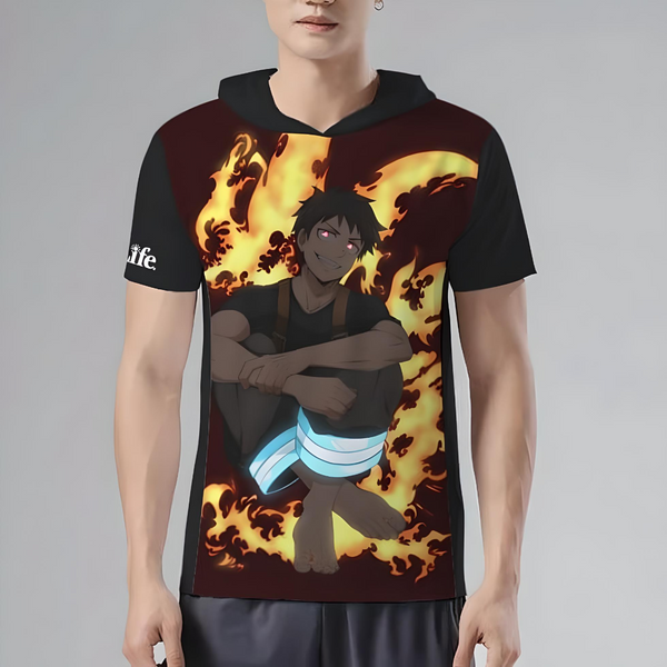 Shinra - FireForceHooded Tshirt