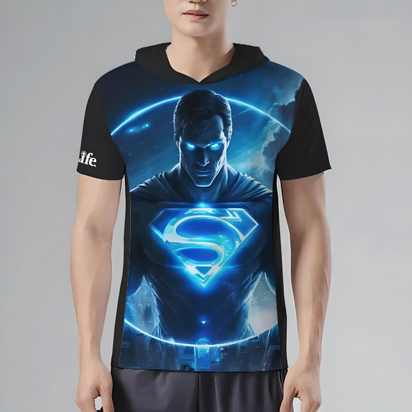 Super Man - Gaming Hooded Tshirt